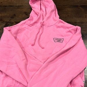 vans pink crop top sweatshirt